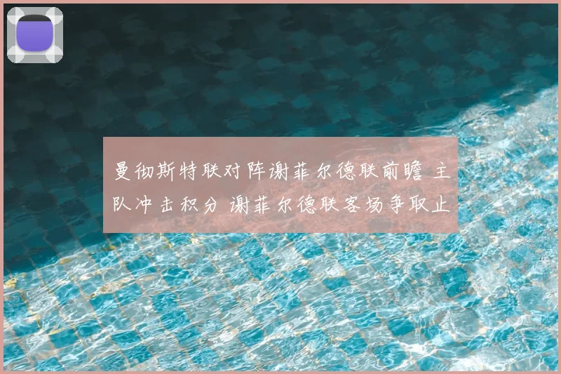曼彻斯特联对阵谢菲尔德联前瞻 主队冲击积分 谢菲尔德联客场争取止颓